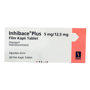 Купить Инхибейс ПЛЮС (Inhibace Plus) 5мг/12,5мг таблетки №28 в Москве
