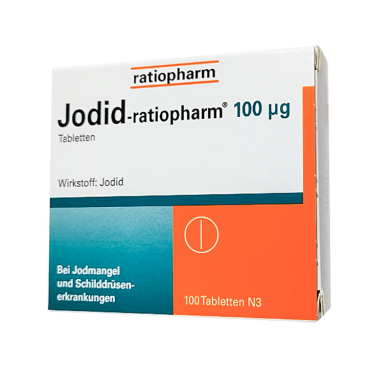 Купить Йодид Ратиофарм (Калия Йодид) ГЕРМАНИЯ Ratiopharm таблетки 100мкг №100 в Москве