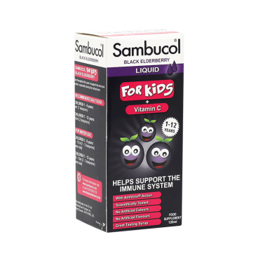 Купить Самбукол Черная бузина для детей (Sambucol Black Elderberry for Kids) сироп 120мл в Москве