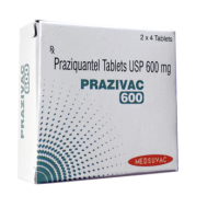Купить Празиквантел Бильтрицид (Prazivac \ Zerquan, аналог Дистоцид, Цистицид) табл. 600мг №8 в Москве