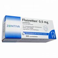 Купить Фторид натрия Fluoretten таблетки 1.1 мг (0.5 мг чистого иона фторида) №300! в Москве