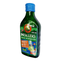 Купить Рыбий жир Меллер Moller omega 3 (Mollers) р-р с фруктовым вкусом Европа фл. 250мл в Москве