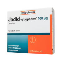 Купить Йодид Ратиофарм (Калия Йодид) ГЕРМАНИЯ Ratiopharm 100мкг таблетки №50 в Москве